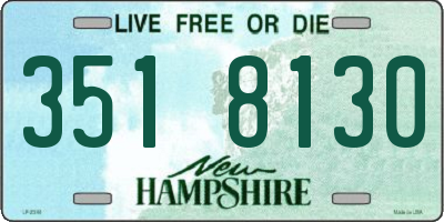 NH license plate 3518130