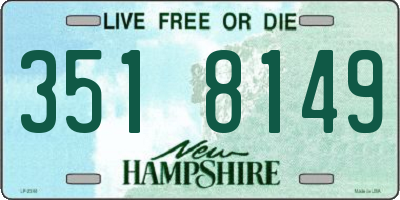 NH license plate 3518149
