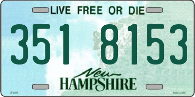 NH license plate 3518153