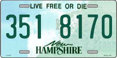 NH license plate 3518170