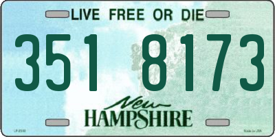 NH license plate 3518173