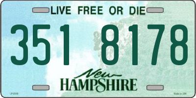 NH license plate 3518178