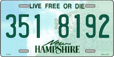 NH license plate 3518192