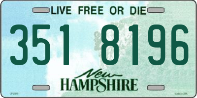 NH license plate 3518196