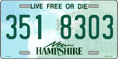 NH license plate 3518303