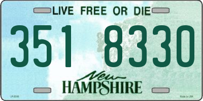 NH license plate 3518330