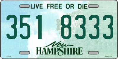 NH license plate 3518333
