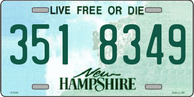 NH license plate 3518349
