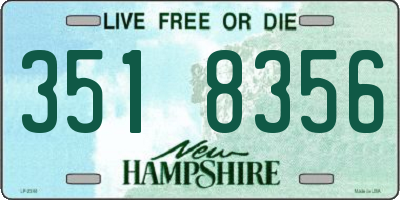 NH license plate 3518356