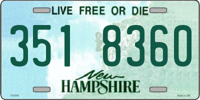NH license plate 3518360