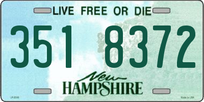 NH license plate 3518372
