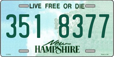 NH license plate 3518377