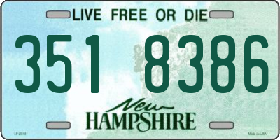 NH license plate 3518386