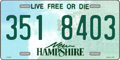 NH license plate 3518403