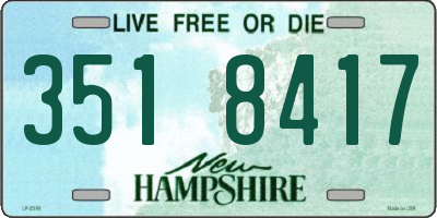 NH license plate 3518417