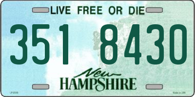 NH license plate 3518430