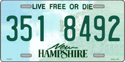 NH license plate 3518492