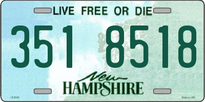 NH license plate 3518518