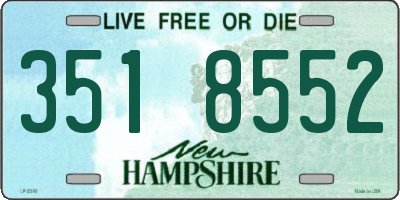 NH license plate 3518552