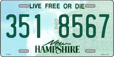 NH license plate 3518567