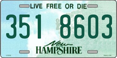 NH license plate 3518603