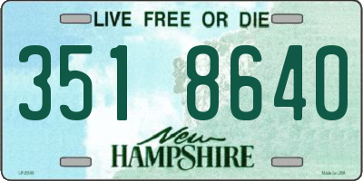 NH license plate 3518640