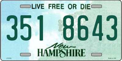 NH license plate 3518643