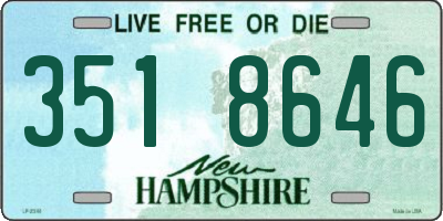 NH license plate 3518646