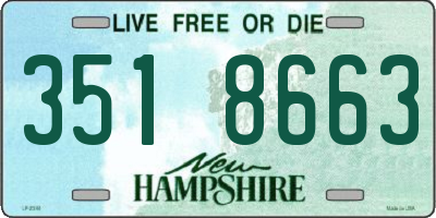 NH license plate 3518663