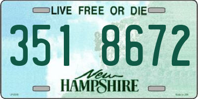NH license plate 3518672