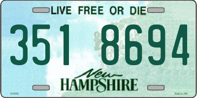 NH license plate 3518694
