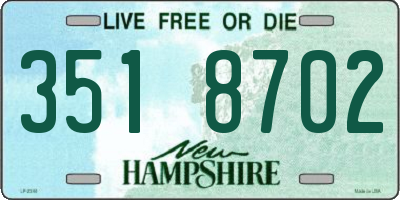 NH license plate 3518702