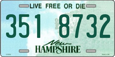 NH license plate 3518732