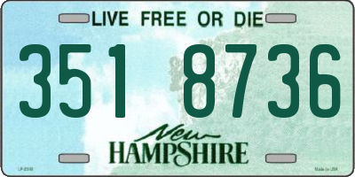 NH license plate 3518736