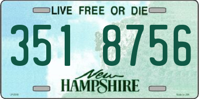 NH license plate 3518756