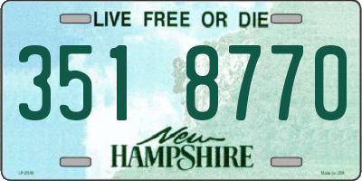 NH license plate 3518770