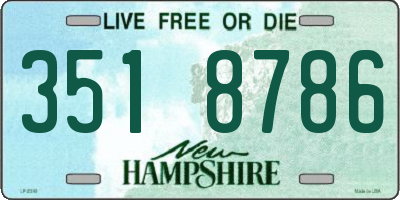 NH license plate 3518786