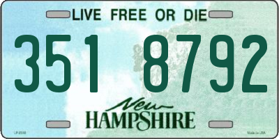 NH license plate 3518792