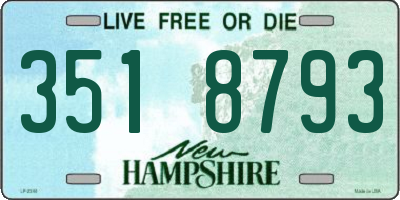 NH license plate 3518793