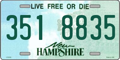 NH license plate 3518835