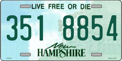 NH license plate 3518854
