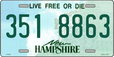 NH license plate 3518863
