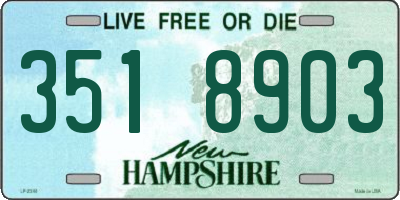 NH license plate 3518903