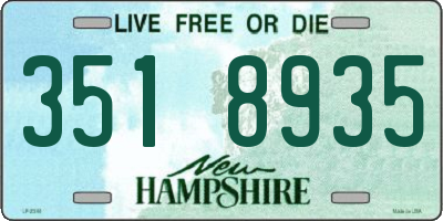 NH license plate 3518935