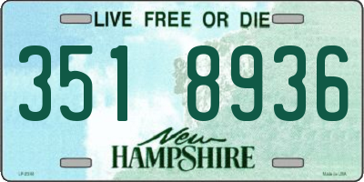 NH license plate 3518936