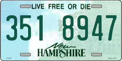 NH license plate 3518947