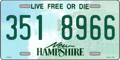 NH license plate 3518966