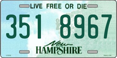 NH license plate 3518967