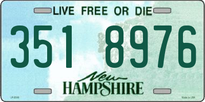 NH license plate 3518976