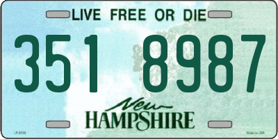 NH license plate 3518987